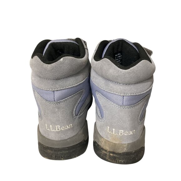 L.L.Bean Womens 10 M Gray Suede Mesh hook loop Closure Hiking Boots shoes - Picture 3 of 7